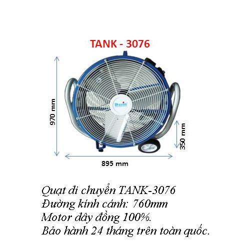 quạt di chuyển công nghiệp TANK-3076 tại Đồng nai.